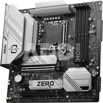 MSI B760M PROJECT ZERO | Processor family Intel | Processor socket LGA1700 | DDR5 | Supported hard disk drive interfaces SATA, M.2 | Number of SATA connectors 4