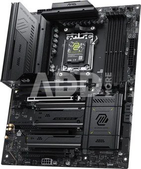 MSI MAG X870E TOMAHAWK MAX WIFI | Processor family AMD | Processor socket AM5 | DDR5 | Supported hard disk drive interfaces SATA, M.2 | Number of SATA connectors 4
