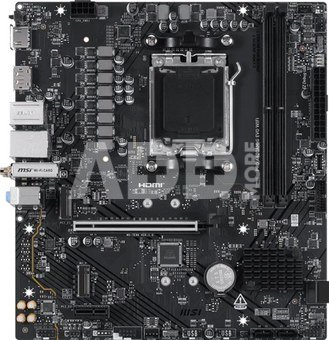 MSI PRO A620AM-G EVO WIFI | Processor family AMD | Processor socket AM5 | DDR5 | Number of SATA connectors 4 | Supported hard disk drive interfaces SATA, M.2