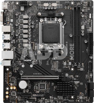 MSI PRO A620M-B | Processor family AMD | Processor socket AM5 | DDR5 | Supported hard disk drive interfaces SATA, M.2 | Number of SATA connectors 4