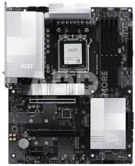 MSI PRO X870E-S EVO WIFI | Processor family AMD | Processor socket AM5 | DDR5 | Supported hard disk drive interfaces SATA, M.2 | Number of SATA connectors 4