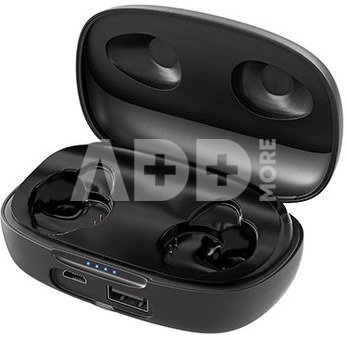 Natec Earphones, Soho, TWS, Wireless, Microphone, Black