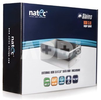 Natec External HDD Enclosure 3.5'' RHINO USB 3.0 ALUMINUM