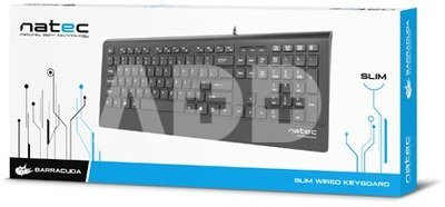 Natec Keyboard, Barracuda, US Layout, Slim
