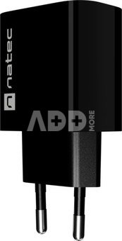 Natec Ribera USB Charger 1X USB-A + 1X USB-C 20W, Black