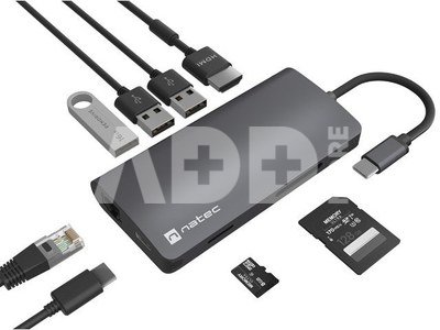 Natec USB-C MULTIPORT ADAPTER 8 IN 1 NATEC FOWLER 2