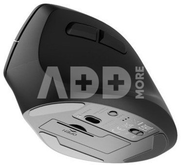 Natec Vertical Mouse, Crake 2, Wireless, 2400 DPI, Black