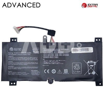 Notebook Battery ASUS C41N1731, 3400mAh, Extra Digital Advanced