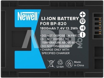 Newell replacement battery BP-820 for Canon
