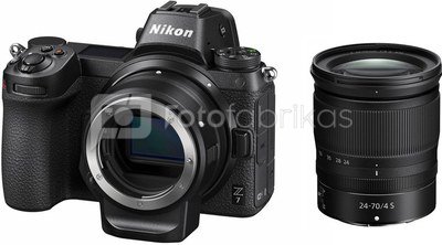 Nikon Z7 + 24-70mm F4 + FTZ adapteris