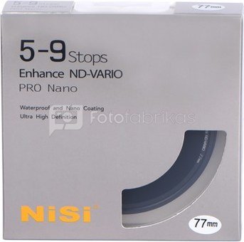 NISI FILTER ND-VARIO 5-9 STOPS PRO NANO 77MM