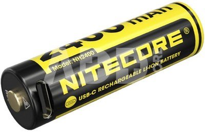 Nitecore NH2400 USB C Rechargeable 1.5V Li ion AA Battery 4 Pack