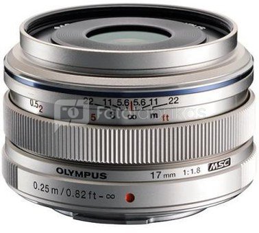 Olympus M.Zuiko 17mm F1.8 (Sidabrinis)
