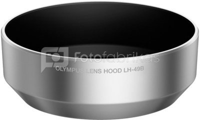 Olympus LH-49B Lens Hood for M2518 silver