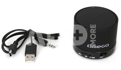 Omega Bluetooth speaker V3.0 Alu 3in1 OG47B, black (42643)