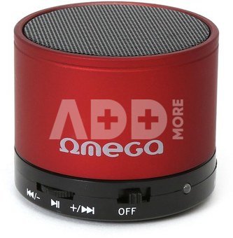 Omega Bluetooth колонка V3.0 Alu 3in1 OG47R, красный (42646)
