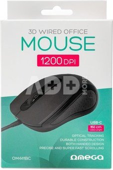 Omega mouse OM-441 USB-C, black