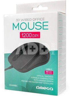 Omega mouse OM-441 USB-C, black