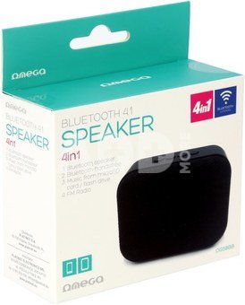 Omega wireless speaker 4in1 Bluetooth 4.1 OG58BB, black (44335)