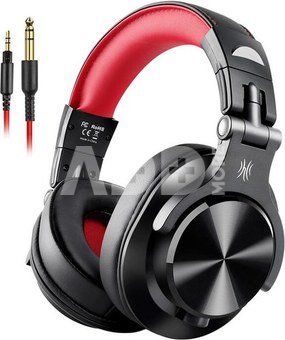 Oneodio A71 Wired Headphones (Black and Red)