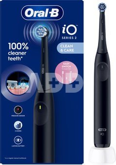 Oral-B Electric Toothbrush | iO2 | Rechargeable | For adults | Number of brush heads included 1 | Number of teeth brushing modes 3 | Night Black