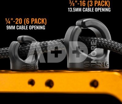 Orange Big Cable Management Device for 3/8"-16 Threaded Holes (3-Pack)