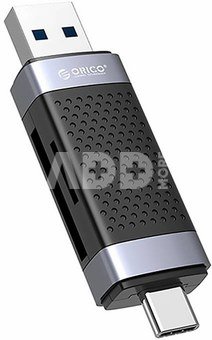 Orico CD2D-AC2-BK-EP TF/SD memory card reader, USB + USB-C (black)