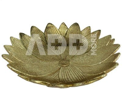 Padėklas dekoratyvinis 20x20x4 cm Lapai, aukso sp. 8445393042916
