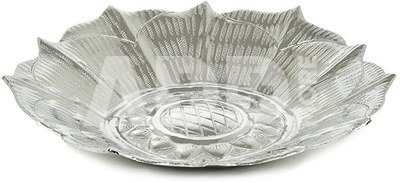 Padėklas Žiedas metalinis sidabro spl. 20x20x5 cm SAVEX