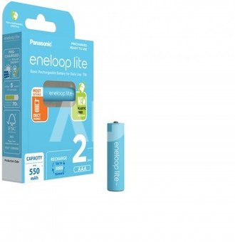 Panasonic eneloop rechargeable battery Lite AAA 550 2BP