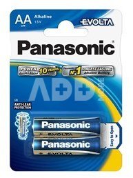 1x2 Panasonic Evolta LR 6 Mignon maitinimo elementai