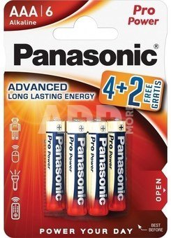 Panasonic Pro Power battery LR03PPG/6B (4+2)
