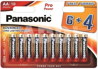 Panasonic Pro Power батарейки LR6PPG/10B (6+4шт)