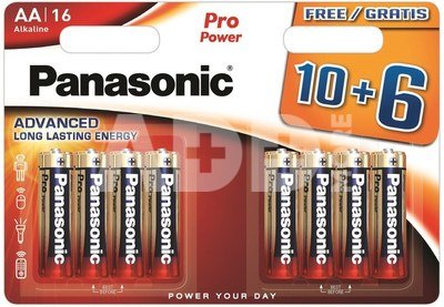 Panasonic Pro Power battery LR6PPG/16B 10+6pcs