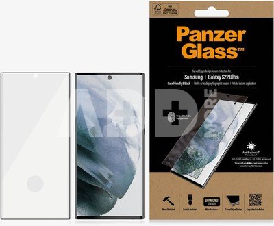 PanzerGlass Samsung, Galaxy S22 Ultra, Tempered glass, Black, Screen Protector