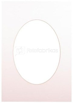 Passepartout 15x21, soft white oval