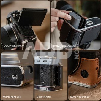 PGYTECH Leather Camera Case (For FUJIFILM X S20 Midnight Black)