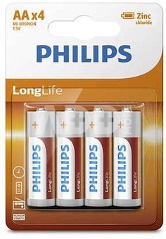 Philips Baterries LongLife AA 4pcs blister