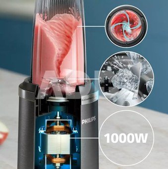 Philips Blender | HR2767/00 | Tabletop | 1000 W | Jar material Plastic | Jar capacity 0.3 + 0.5 + 0.7 L | Ice crushing | Black