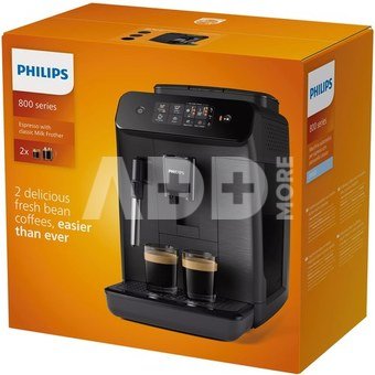 Philips Coffee Maker | EP0820/00 | Pump pressure 15 bar | Built-in milk frother | Fully Automatic | 1500 W | Black