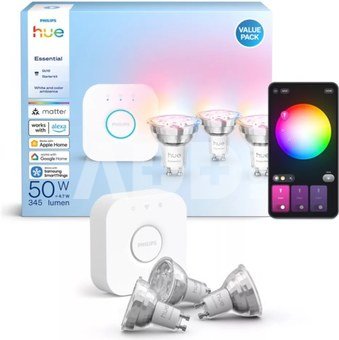 Philips Hue E WCA 345 GU10 3kit EU | GU10 | 3 W | 16 million colors, White and colored light