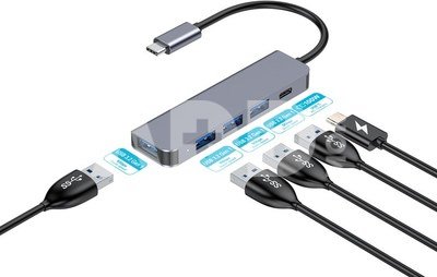 Platinet adapter Multimedia 5in1 (46235)