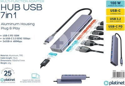 Platinet adapter Multimedia 7in1 (46236)
