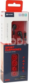 Platinet headset Sport PM1031, red (42945)