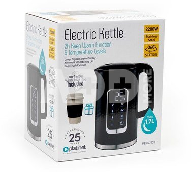 Platinet kettle PEKR723B, black