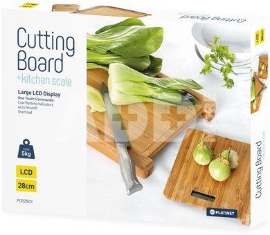 Platinet kitchen scale + cutting board PCBZB03