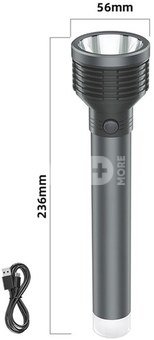Platinet torch 5W 2400mAh, gray (45771)