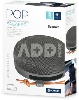 Platinet wireless speaker PMG7 BT POP, grey (44610)