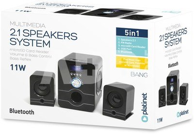 Platinet wireless speakers Bang PSBB 2.1, black