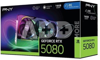 PNY Graphics card GeForce RTX 5080 OC ARGB 3F 16GB 256-bit 960GB/s